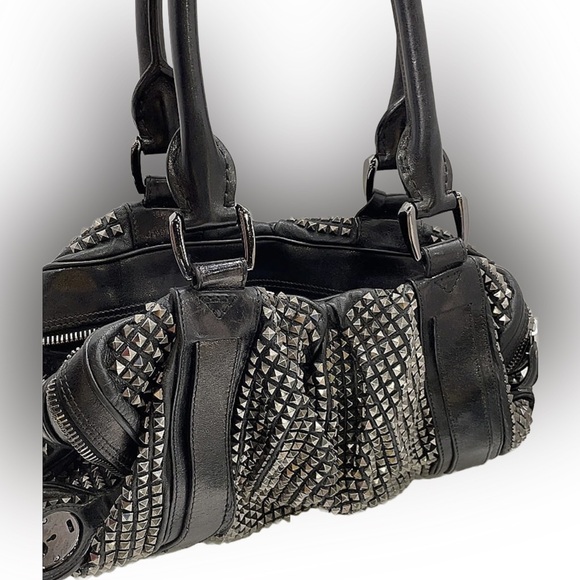 Rare Burberry Prorsum Pyramid Stud Knight Satchel - Picture 3 of 15